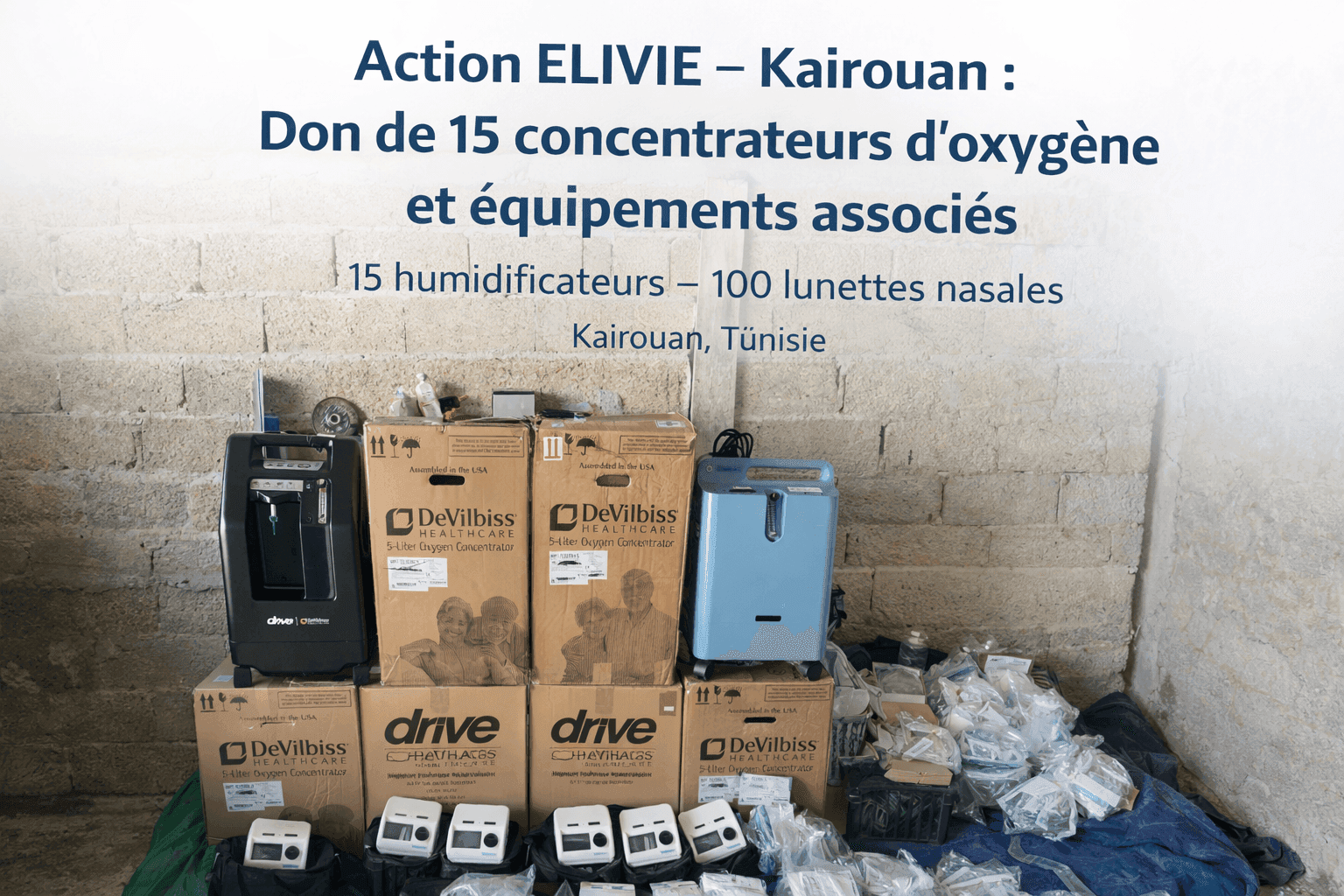 Don de 15 concentrateurs d’oxygène et équipements associés