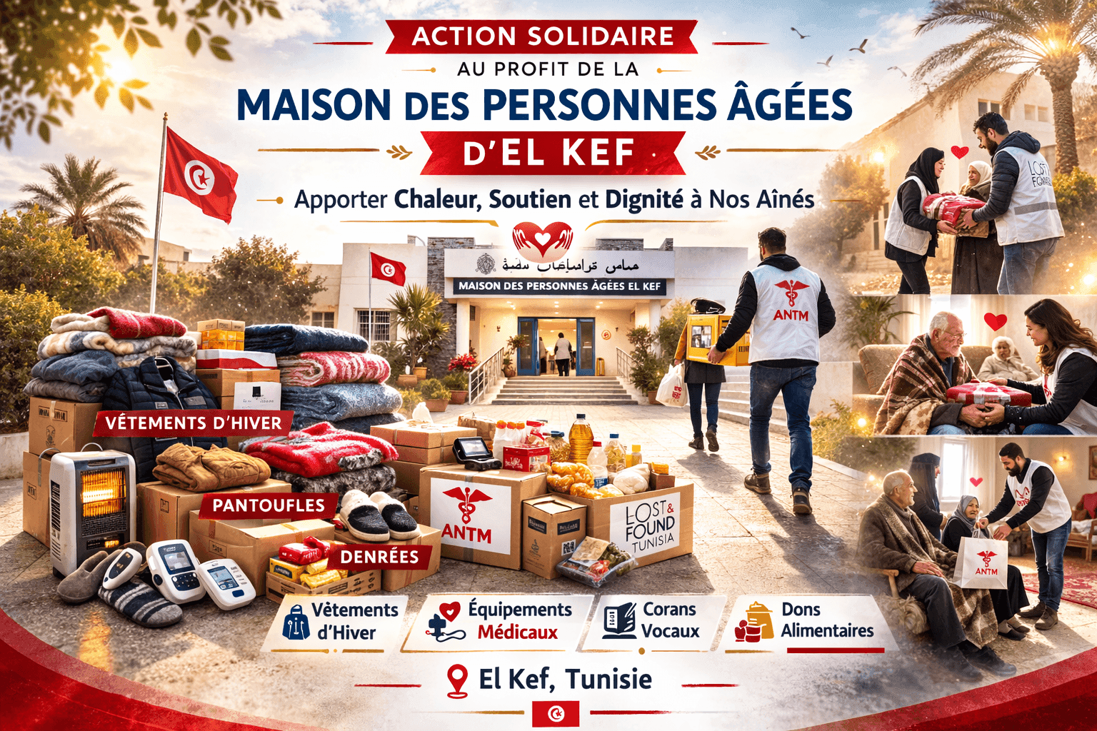 Action solidaire au profit de la maison des personnes âgées d’El Kef