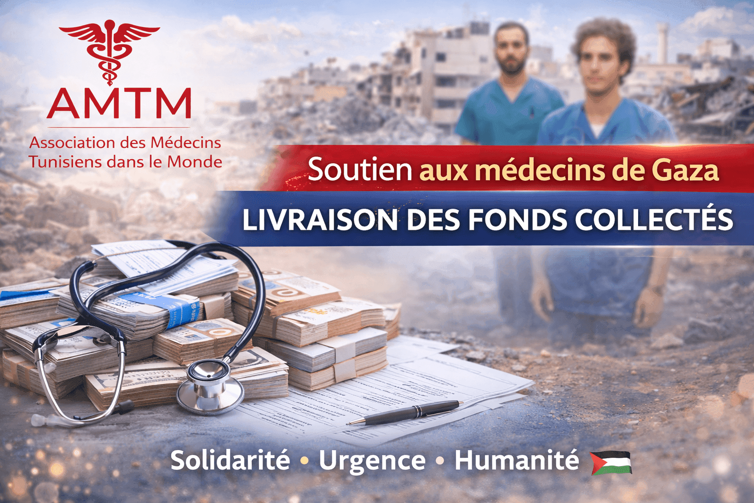 Soutien aux médecins de Gaza – Livraison des fonds collectés