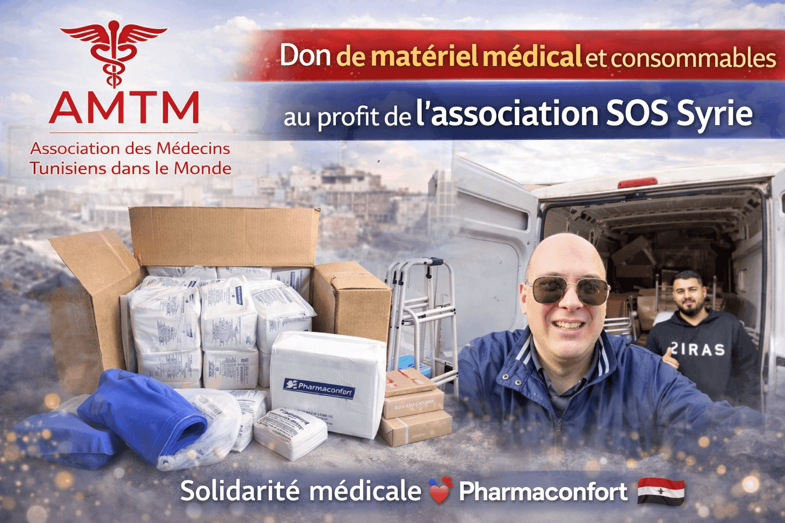 Don de matériel médical et consommables au profit de l’association SOS Syrie