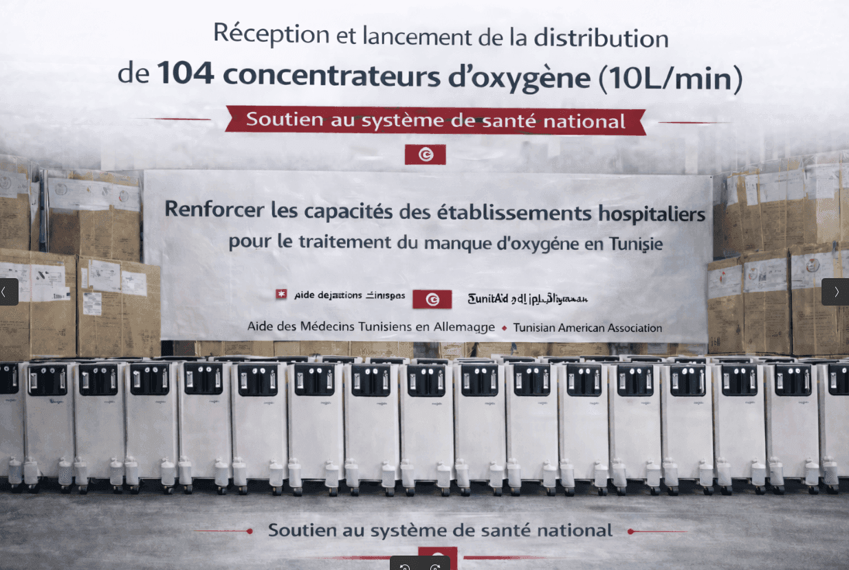 Réception et lancement de la distribution de 104 concentrateurs d’oxygène (10L/min)